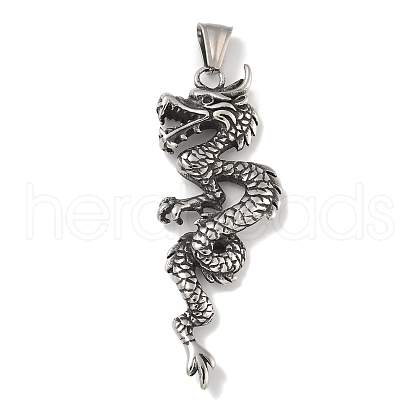 Retro 304 Stainless Steel Big Pendants STAS-Z097-07AS-1