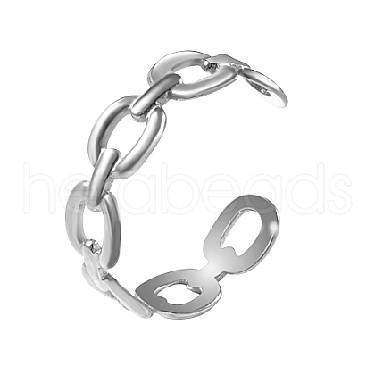 Stainless Steel Open Cuff Ring YA3535-2-1