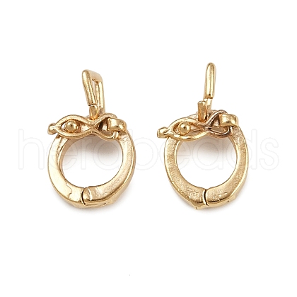 Brass Twister Clasps KK-P310-03G-1
