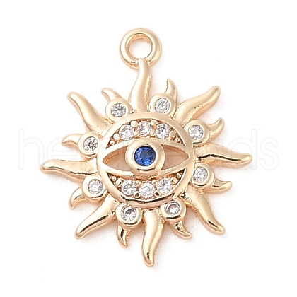 Brass Micro Pave Cubic Zirconia Pendants KK-S388-17G-1