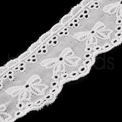 Cotton Hollow Embroidered Bowknot Lace Trim SRIB-XCP0001-21-1