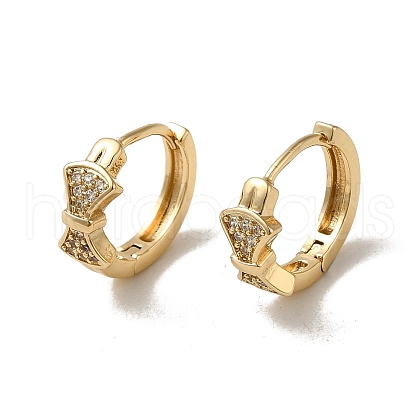 KC Gold Plated Brass Micro Pave Cubic Zirconia Hoop Earring EJEW-L271-01KCG-11-1