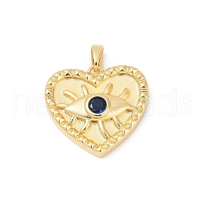 Brass Micro Pave Clear Cubic Zirconia Pendants KK-R213-22G-1