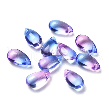 Transparent Glass Charms X-GLAA-O017-01H-1