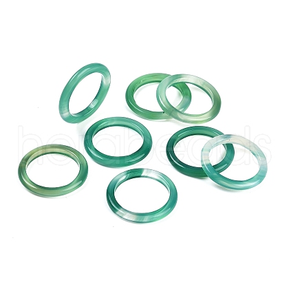 Dyed & Heated Natural Agate Finger Rings for Women RJEW-Z075-01J-1