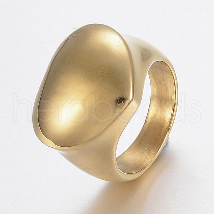 Ion Plating(IP) 304 Stainless Steel Wide Band Finger Rings RJEW-H125-42G-16mm-1