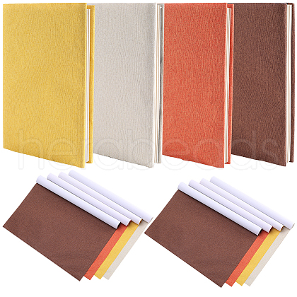 CRASPIRE 8 Sheets 4 Colors Linen Book Covers DIY-CP0010-67A-1