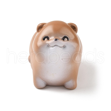 Resin Otter Figurines Ornament DJEW-E015-02C-1