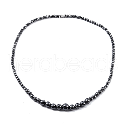 Non-Magnetic Synthetic Hematite Necklaces for Men NJEW-E107-03-1