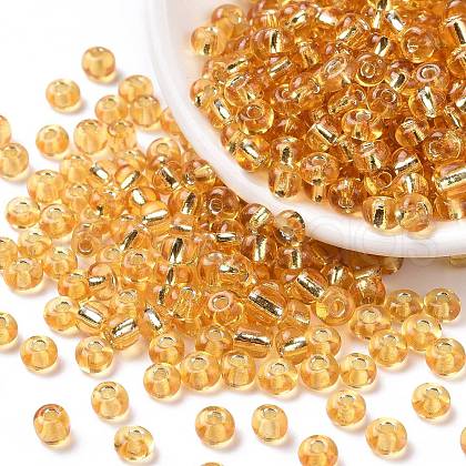 6/0 Transparent Glass Round Seed Beads X-SEED-J010-F6-22B-1