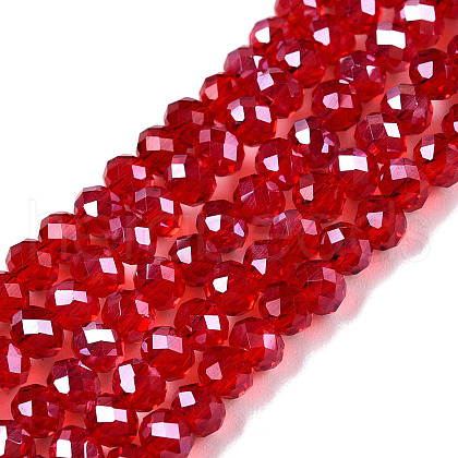 Electroplate Glass Beads Strands EGLA-A044-T3mm-A01-1