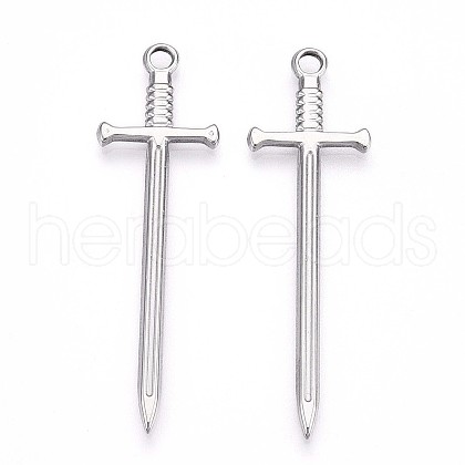 Non-Tarnish 304 Stainless Steel Pendants STAS-N098-135P-1