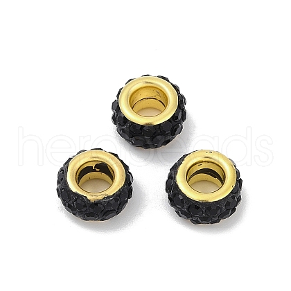 Alloy Rhinestone Clay Pave Beads ALRI-D300-04G-04-1