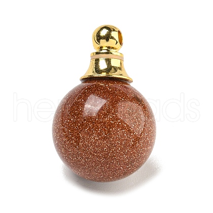 Synthetic Goldstone Perfume Bottle Pendants G-K338-22G-05-1