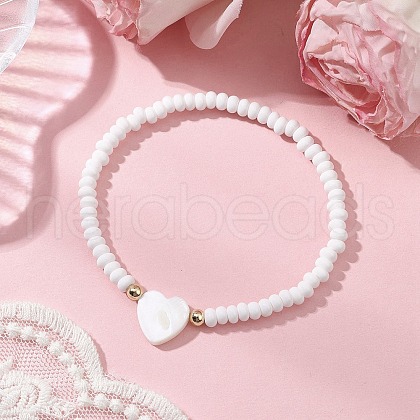 Glass Seed Beaded Stretch Bracelets BJEW-MZ00127-02-1