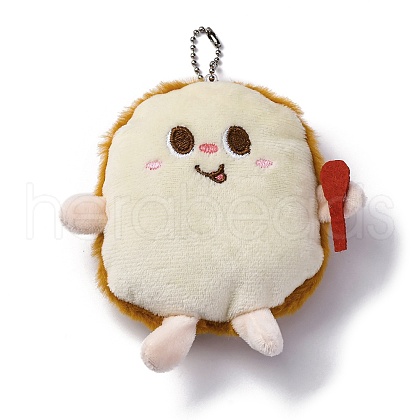 Cute Cartoon Plush Cloth Pendant Decoration HJEW-K048-01C-1
