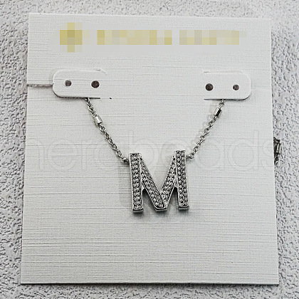 Brass Initial Pendant Necklaces for Women FS-WG8E27F-39-1