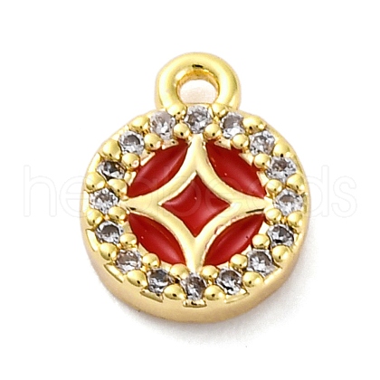 Brass Micro Pave Cubic Zirconia Pendant KK-A240-14G-1