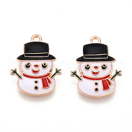 Christmas Theme Alloy Enamel Pendants ENAM-N056-403F-1