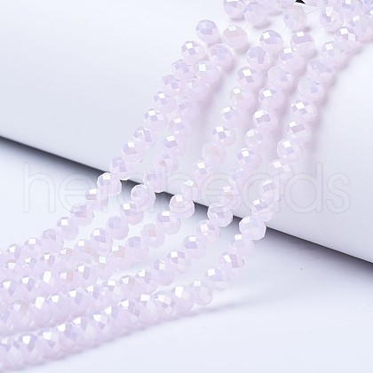 Electroplate Glass Beads Strands EGLA-A034-J8mm-B04-1