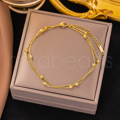 Stainless Steel Alloy Charm Anklets WG33B59-06-1