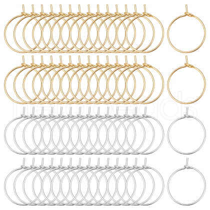 60Pcs 2 Colors 316 Surgical Stainless Steel Wine Glass Charms Rings STAS-LP0001-05A-1