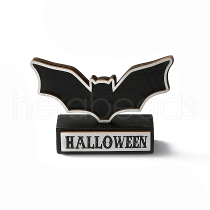 Wood Halloween Display Ornaments DJEW-B008-01-1