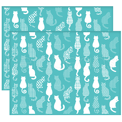 Self-Adhesive Silk Screen Printing Stencil DIY-WH0338-330-1