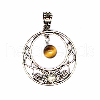 Natural Tiger Eye Pendants PW-WG86A18-01-1