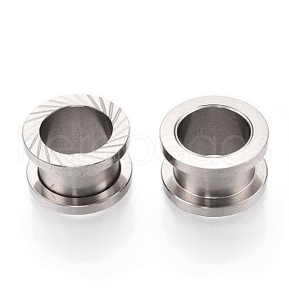 Non-Tarnish 316 Surgical Stainless Steel Grooved Beads STAS-N103-08B-P-1