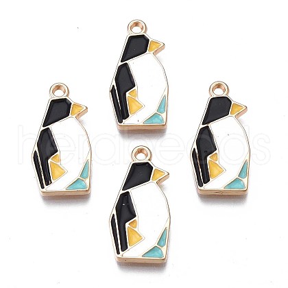Rack Plating Alloy Enamel Pendants X-ENAM-S122-77-1