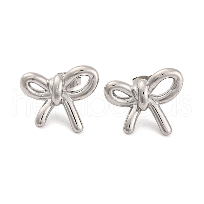 Non-Tarnish 304 Stainless Steel Stud Earrings for Women EJEW-Z057-09P-1