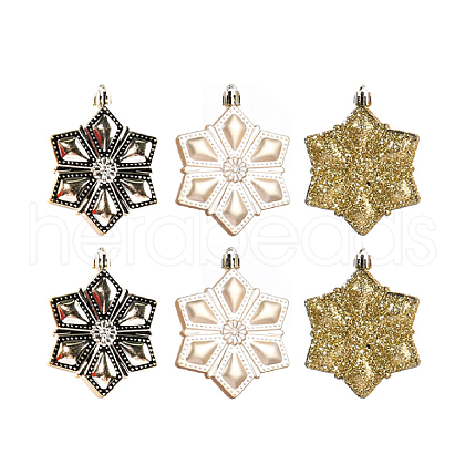 Snowflake Plastic Ornaments XMAS-PW0001-065D-02-1