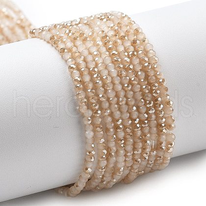 Electroplate Glass Beads Strands EGLA-XCP0001-11-1