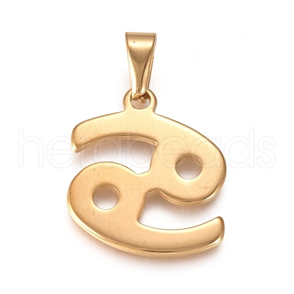 304 Stainless Steel Pendants STAS-L210-06H-G-1