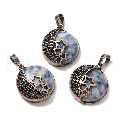 Natural Blue Spot Jasper Pendants G-P560-01R-04-1