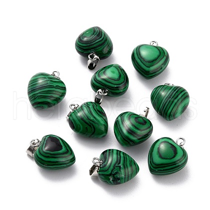 Synthetic Malachite Pendants G-I311-A32-1
