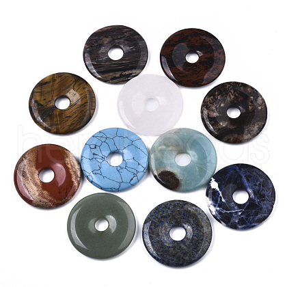 Natural & Synthetic Mixed Gemstone Pendants G-N0326-018A-1