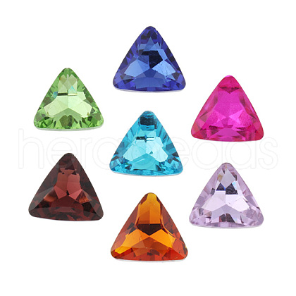 Glass Pointed Back Rhinestone Cabochons RGLA-A016-18x7mm-M-1