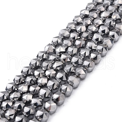 Natural Terahertz Stone Beads Strands G-D461-17D-1