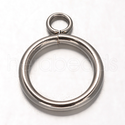 Tarnish Resistant Ring 304 Stainless Steel Pendants STAS-F075-P17A-1