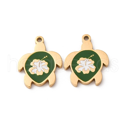 304 Stainless Steel Enamel Charms STAS-U060-02G-04-1