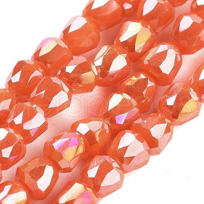 Electroplate Glass Beads Strands EGLA-D030-P4mm-B02-1