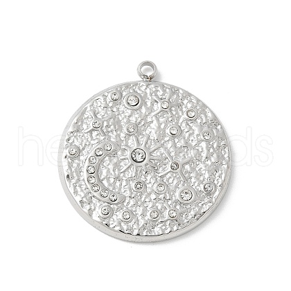 304 Stainless Steel Rhinestone Pendants STAS-Z122-53P-1