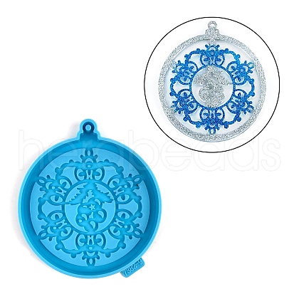 Christmas Themed Big Pendant Silicone Molds DIY-L067-B09-1