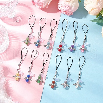 Angel Mobile Straps Accessories HJEW-JM03353-1