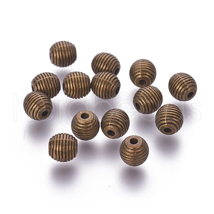Tibetan Style Alloy Beehive Beads X-PALLOY-6662-AB-NR-1