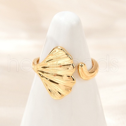 Brass Adjustable Cuff Rings for Women RJEW-B132-01B-P-1