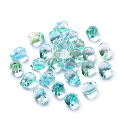Transparent Glass Charms GLAA-O017-02H-1