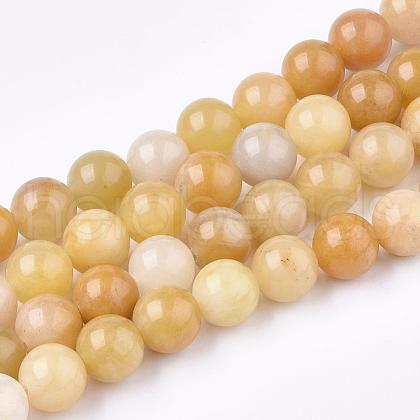 Natural Topaz Jade Beads Strands G-S259-45-8mm-1